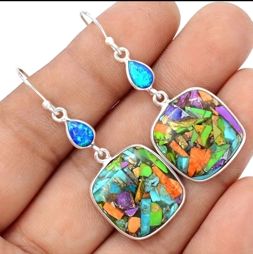 New colorful fun earrings - Picture 4 of 4